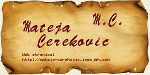Mateja Čereković vizit kartica